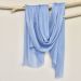 Lightweight cashmere scarf light blue